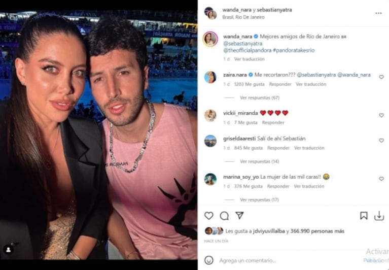 Aseguran que Mauro Icardi tuvo un ataque de celos por la foto de Wanda Nara con Sebastián Yatra 