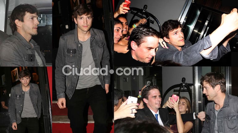 Ashton Kutcher, recorrida nocturna por La Boca. (Foto; Movilpress)