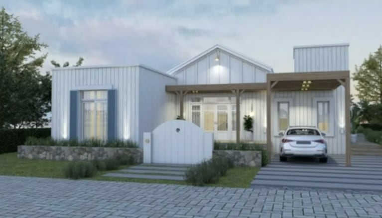 Así avanza la construcción de la casa de Lourdes Sánchez en Corrientes: enorme piscina y vistas a una laguna