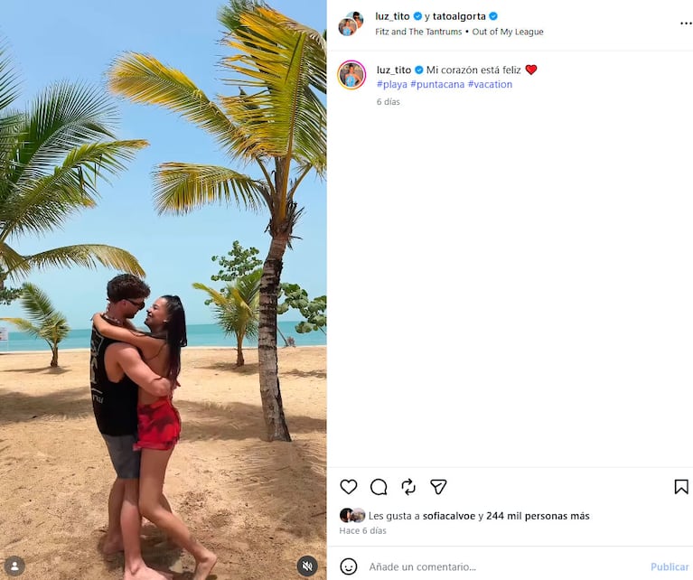 Así blanquearon su amor Luz y Tato (Fotos de Instagram)