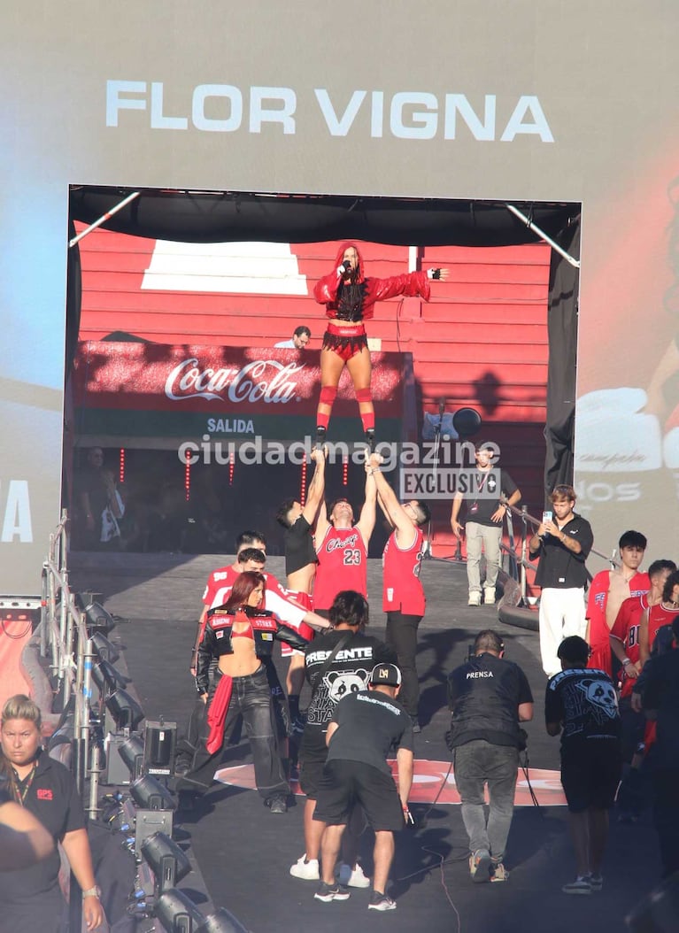 Así entró Flor Vigna al ring de Párense de manos 3 (Foto: Movilpress)
