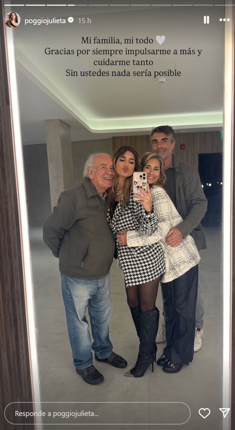 Así es el departamento de Julieta Poggio. Foto: IG | poggiojulieta