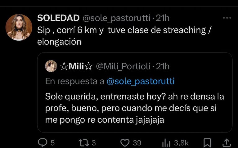 Así es el exigente entrenamiento de Soledad Pastorutti en plena grabación de La Voz. CRÉDITO: Captura de X