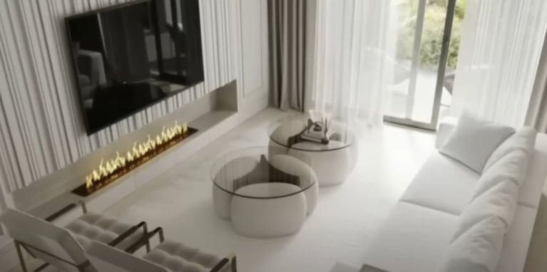 Así es el living de Luis Miguel.