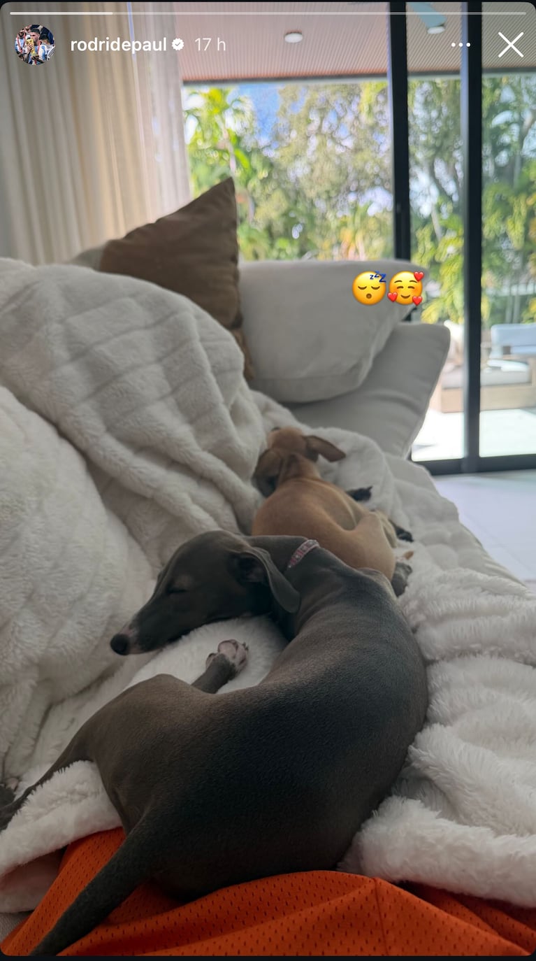 Así es el living de Rodrigo de Paul y Tini Stoessel: diseño moderno, luz natural y relax total. Crédito: Instagram