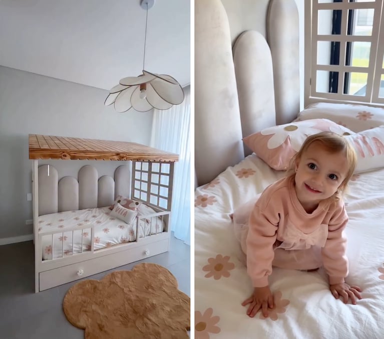 Así es la cama de Vita, la hija de Cande Ruggeri (Foto: Instagram @caleruggeri)