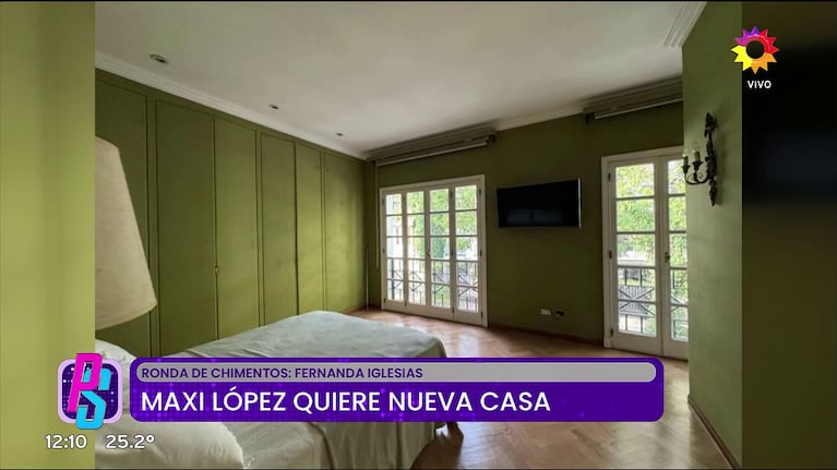 Así es la casa que Maxi López fue a ver para comprar en Barrio Parque (Foto: captura de eltrece).