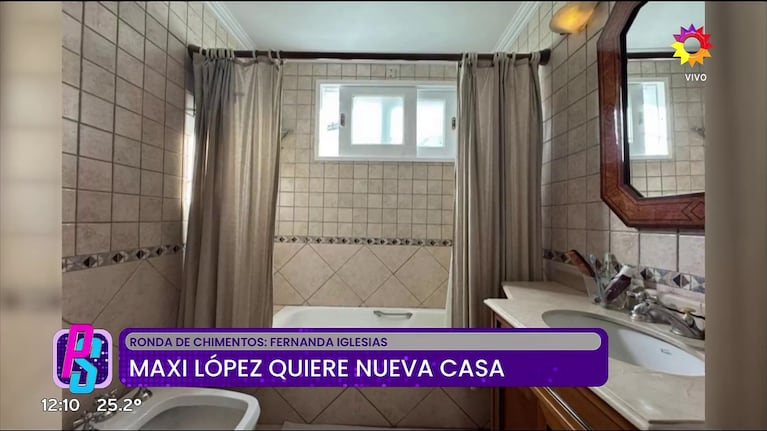 Así es la casa que Maxi López fue a ver para comprar en Barrio Parque (Foto: captura de eltrece).