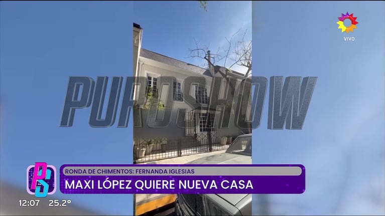 Así es la casa que Maxi López fue a ver para comprar en Barrio Parque (Foto: captura de eltrece).