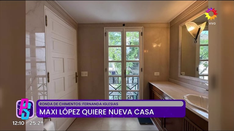 Así es la casa que Maxi López fue a ver para comprar en Barrio Parque (Foto: captura de eltrece).