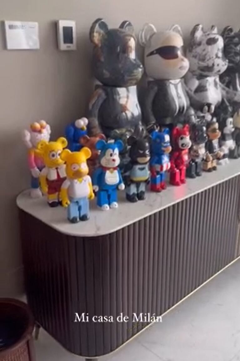 Así es la impresionante colección de muñecos que Wanda Nara tiene en su casa de Milán