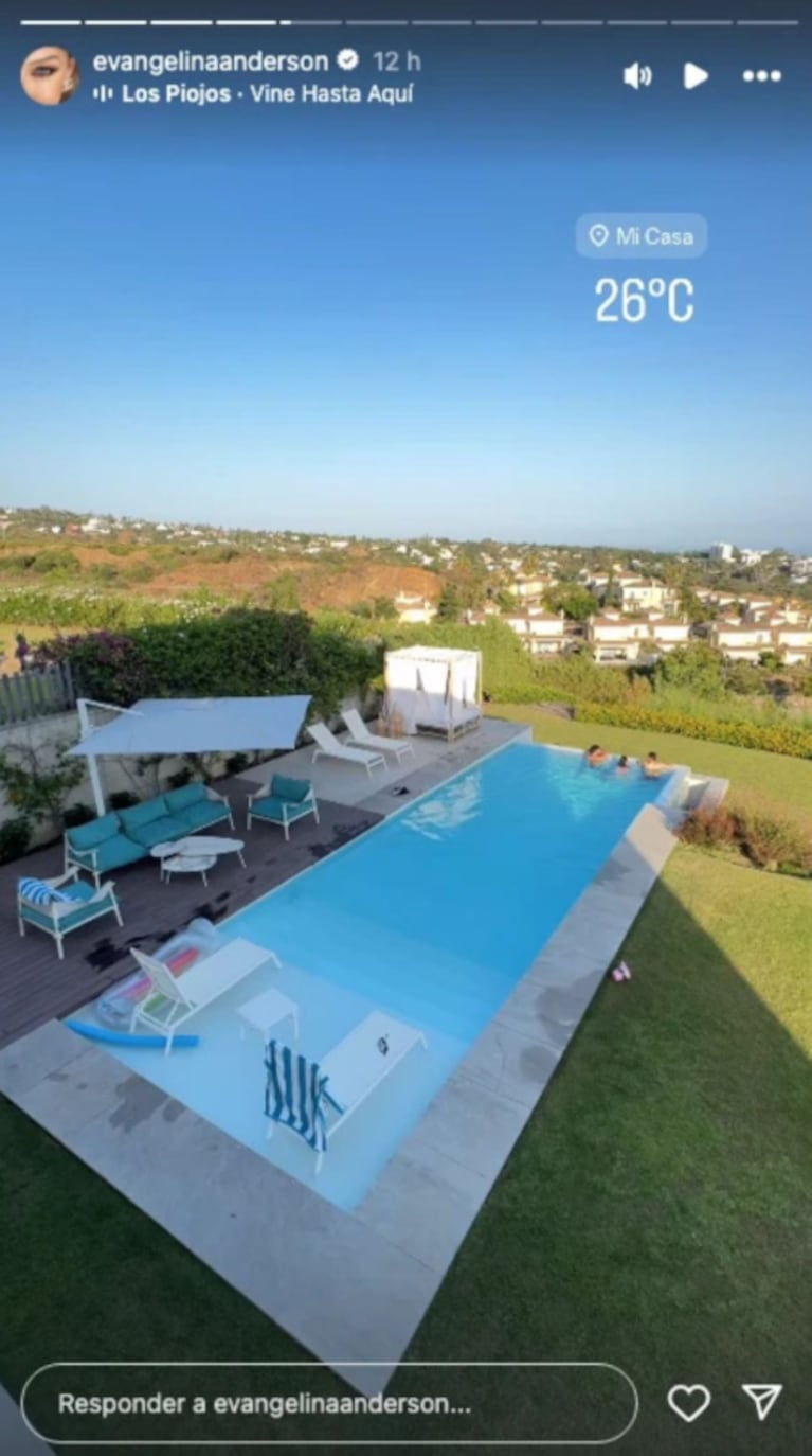 Así es la lujosa casa que se disputan Evangelina Anderson y Martín Demichelis | Créditos: Instagram @evangelinaanderson