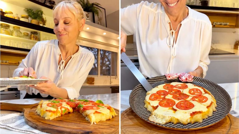 Así es la pizza caprese sin harina de Jimena Monteverde. Foto: Instagram