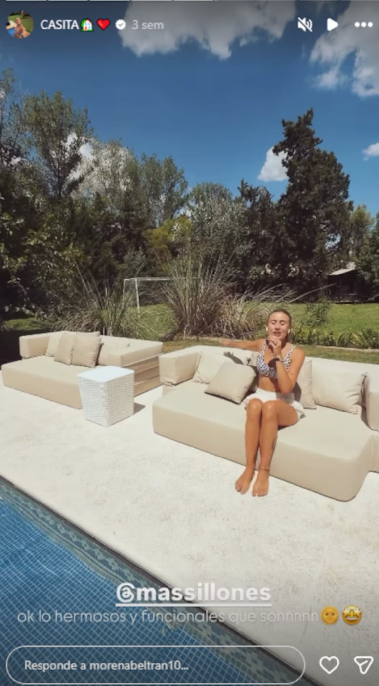 Así es la primera casa de Morena Beltrán: estilo colonial funcional con pileta y cancha de fútbol | Créditos: Instagram @morenabeltran10