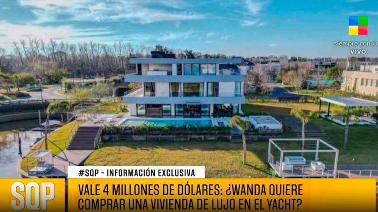 Así es la propiedad de Nordelta que fascinó a Wanda Nara (Foto: captura América TV)
