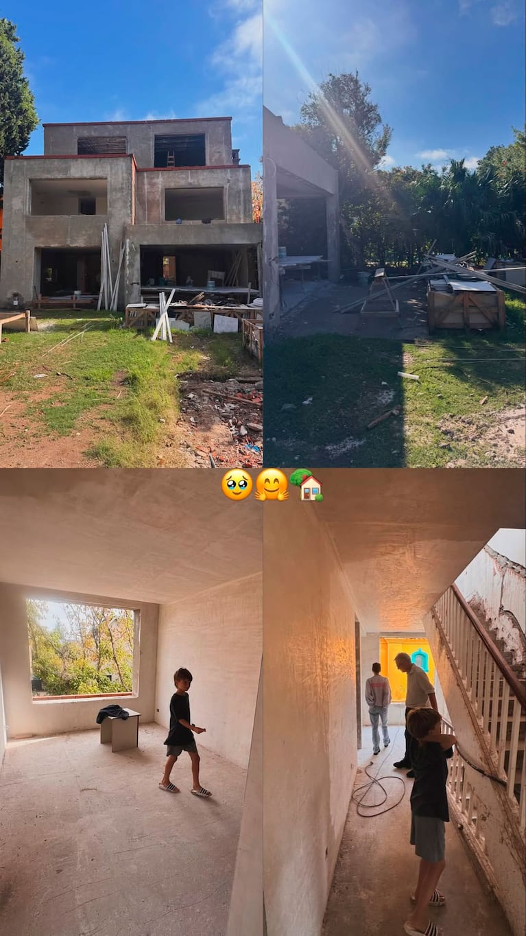 Así está quedando la casa de Paula Chaves y Pedro Alfonso (captura de Instagram)