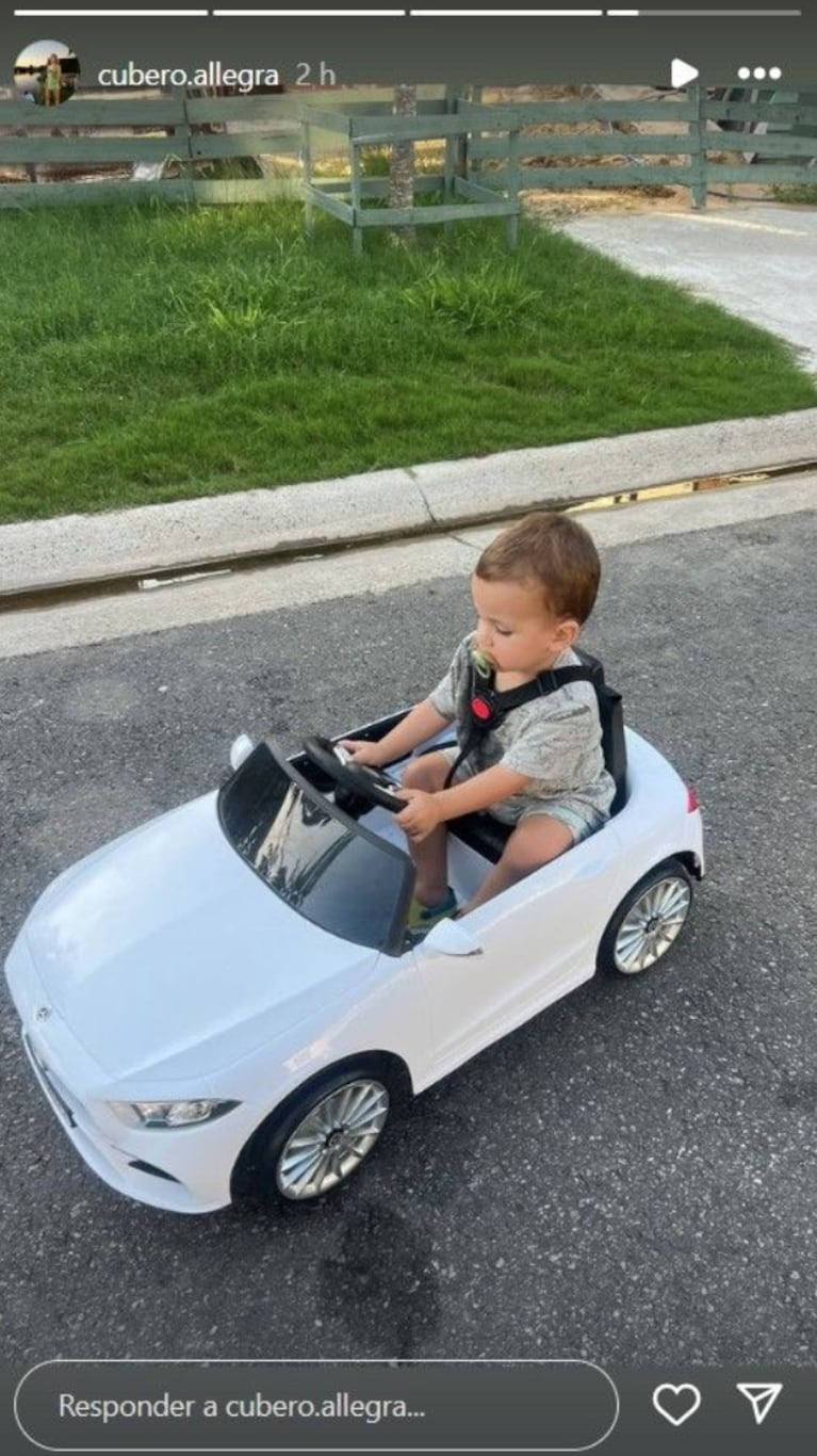 Así fue el día de parque de Indiana Cubero con sus hermanos Allegra y Luca: las dulces fotos