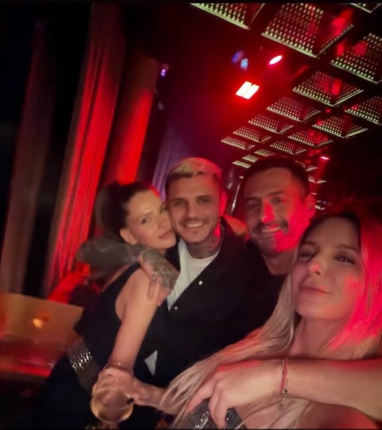 Así fue el encuentro entre Mauro Icardi, la China Suárez y empresario que le hizo los cosméticos a Wanda Nara | Créditos: X Naiara Vecchio