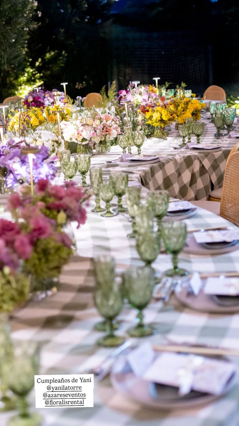 Así fue el mega cumpleaños de Yanina Latorre (Captura de Instagram)