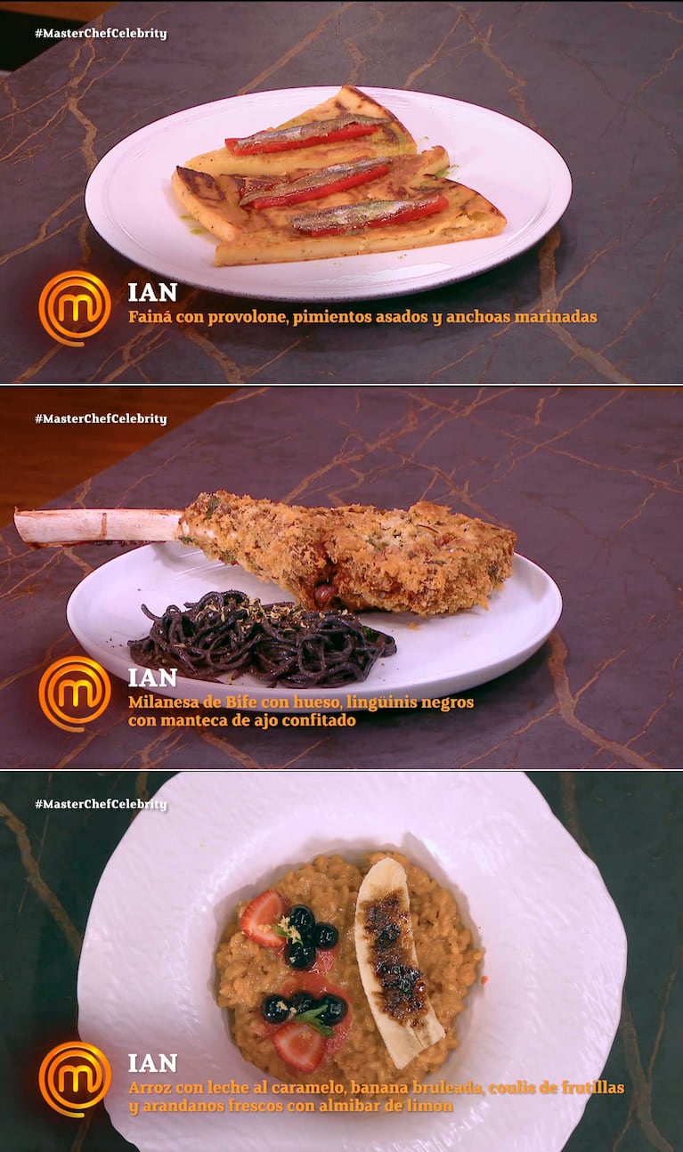Así fue el menú ganador de Ian Lucas en MasterChef Celebrity  (Fotos: capturas Telefe)