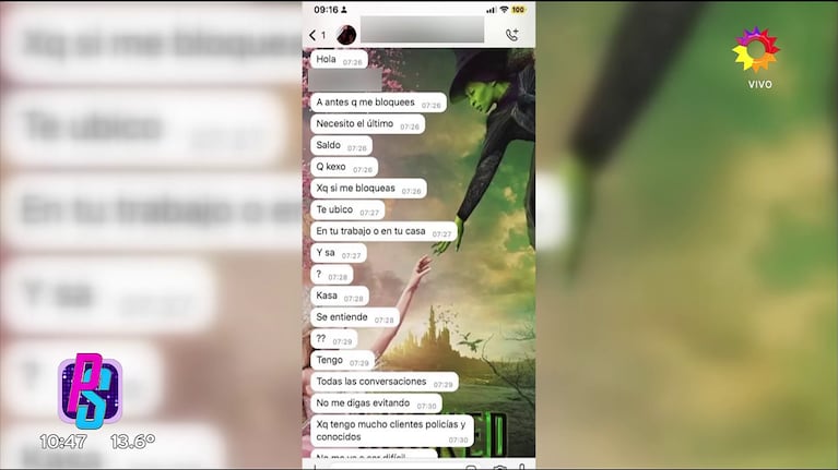 Así habría extorsionado el taxi boy de Maxi Ghione a otro cliente.