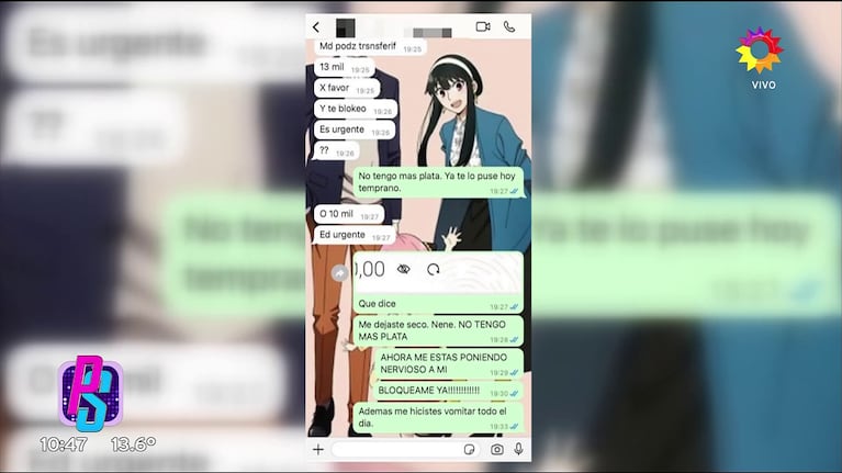 Así habría extorsionado el taxi boy de Maxi Ghione a otro cliente.