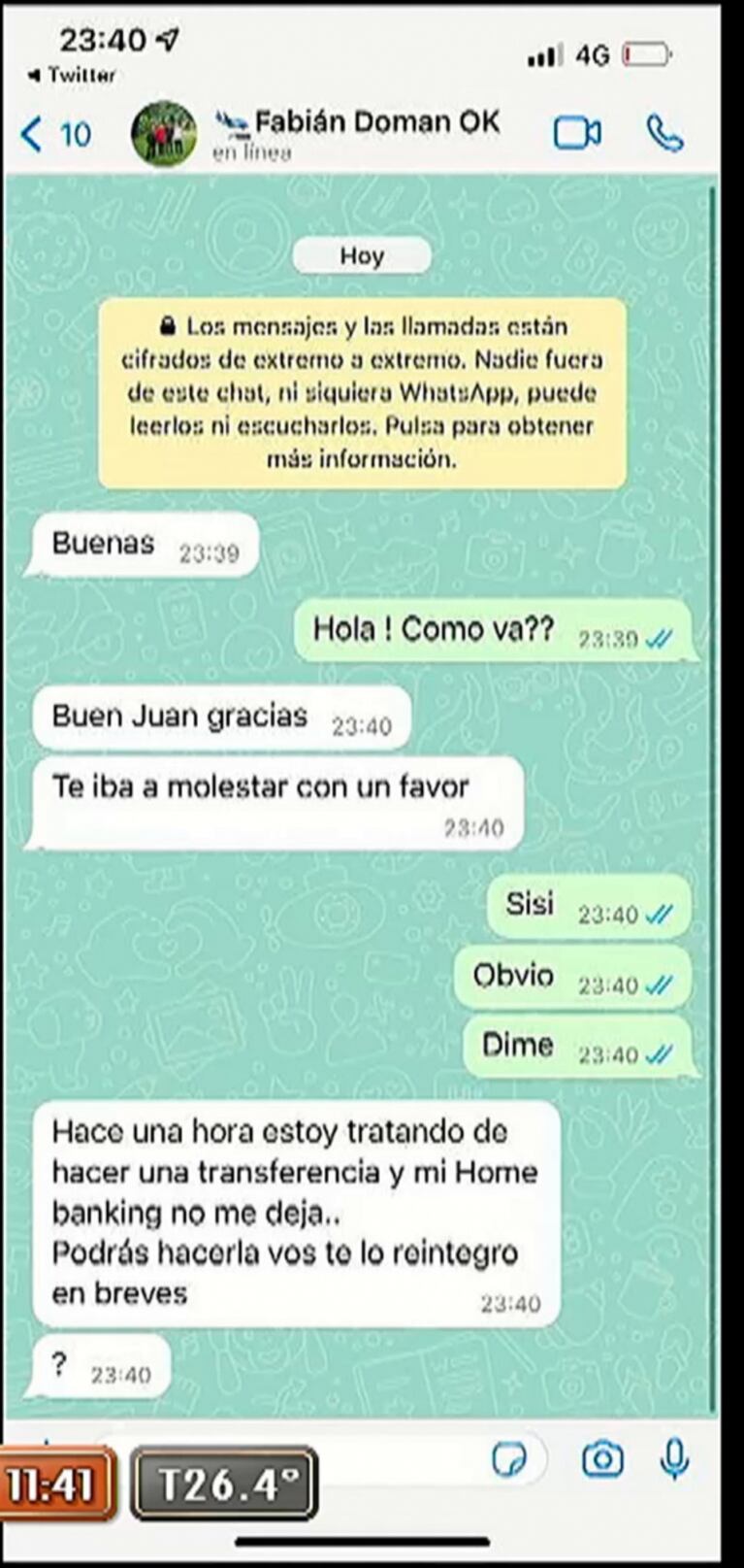 Así hackearon el WhatsApp de Fabián Doman: cuánta plata pedían a sus contactos