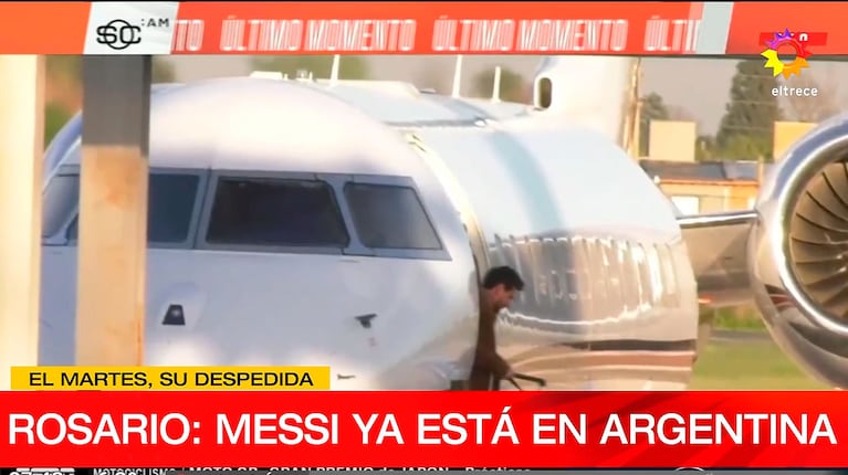 Así llegó Lionel Messi a la Argentina para su último partido con la Selección