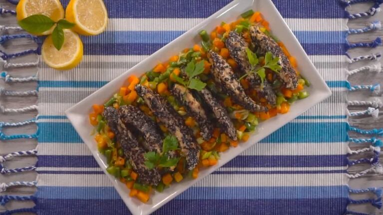 Así queda esta divertida receta de pollo con vegetales. Foto: Cucinare.tv.