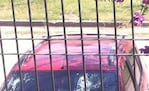 Así quedó el auto de Daniel Agostini. (Foto: Twitter @Angeldebritook)