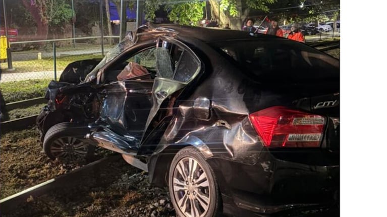 Así quedó el auto de Ernestina Pais