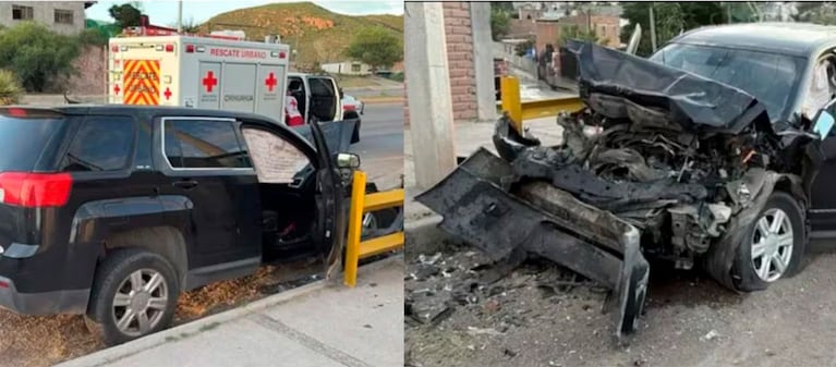 Así quedó el auto de la ex MasterChef, Yanin Campos, tras el brutal accidente (Fotos: X).