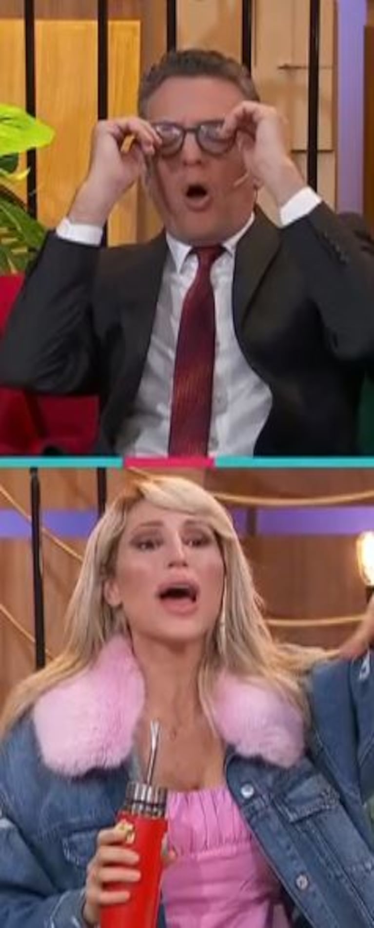 Así reaccionaron en el estudio de Cortá por Lozano cuando vieron a la mascota de Robertito dejando su regalo en la alfombra.