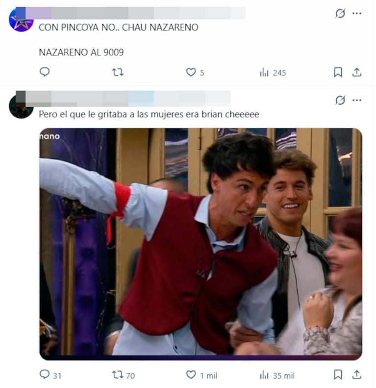 Así reaccionaron en redes (captura de X)