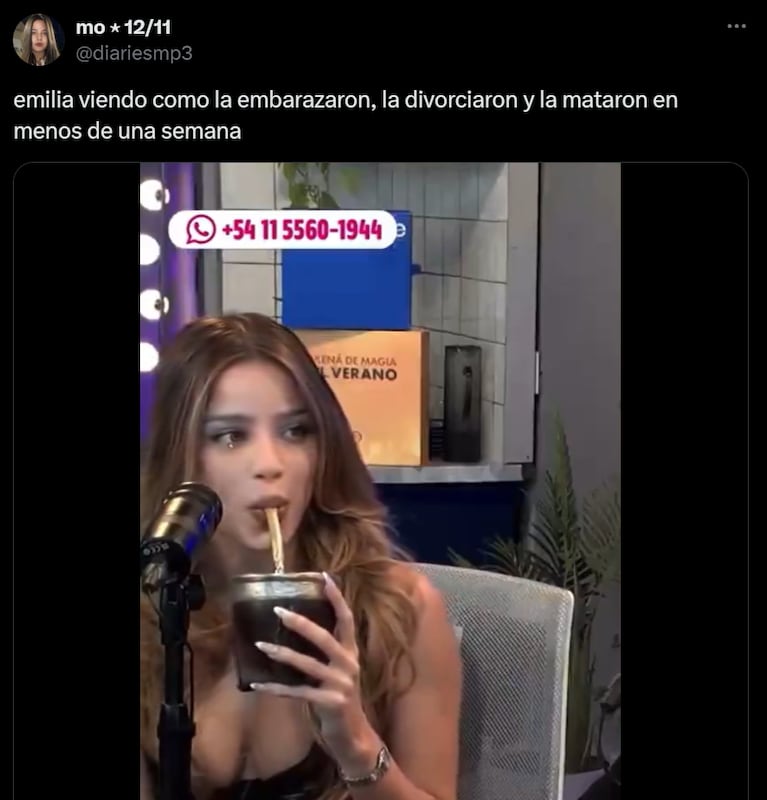 Así reaccionaron los fans de Emilia Mernes ante su posible embarazo de Duki: los memes