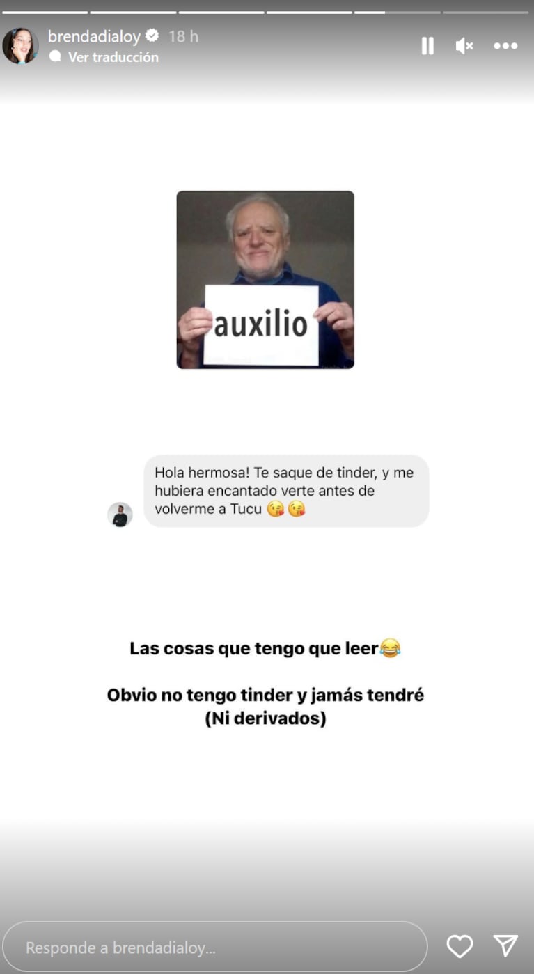 Así reaccionó Brenda Di Aloy, la ex de Cris Vanadía, cuando la encontraron en Tinder tras haberse separado