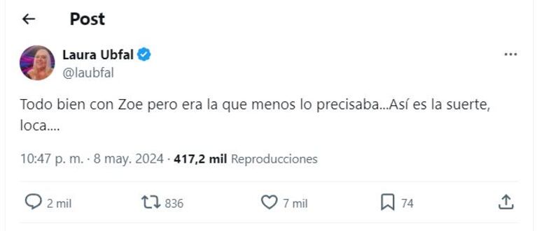 Así reaccionó en vivo Rosina cuando Zoe ganó el auto en Gran Hermano y cuando Laura Ubfal se quejó