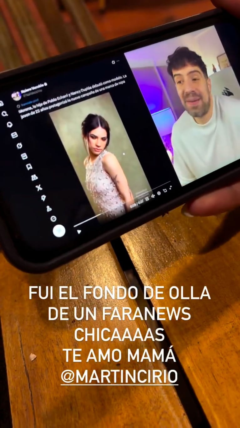 Así reaccionó Morena Echarri a la crítica de Martín Cirio a su debut como modelo (Foto: Instagram)