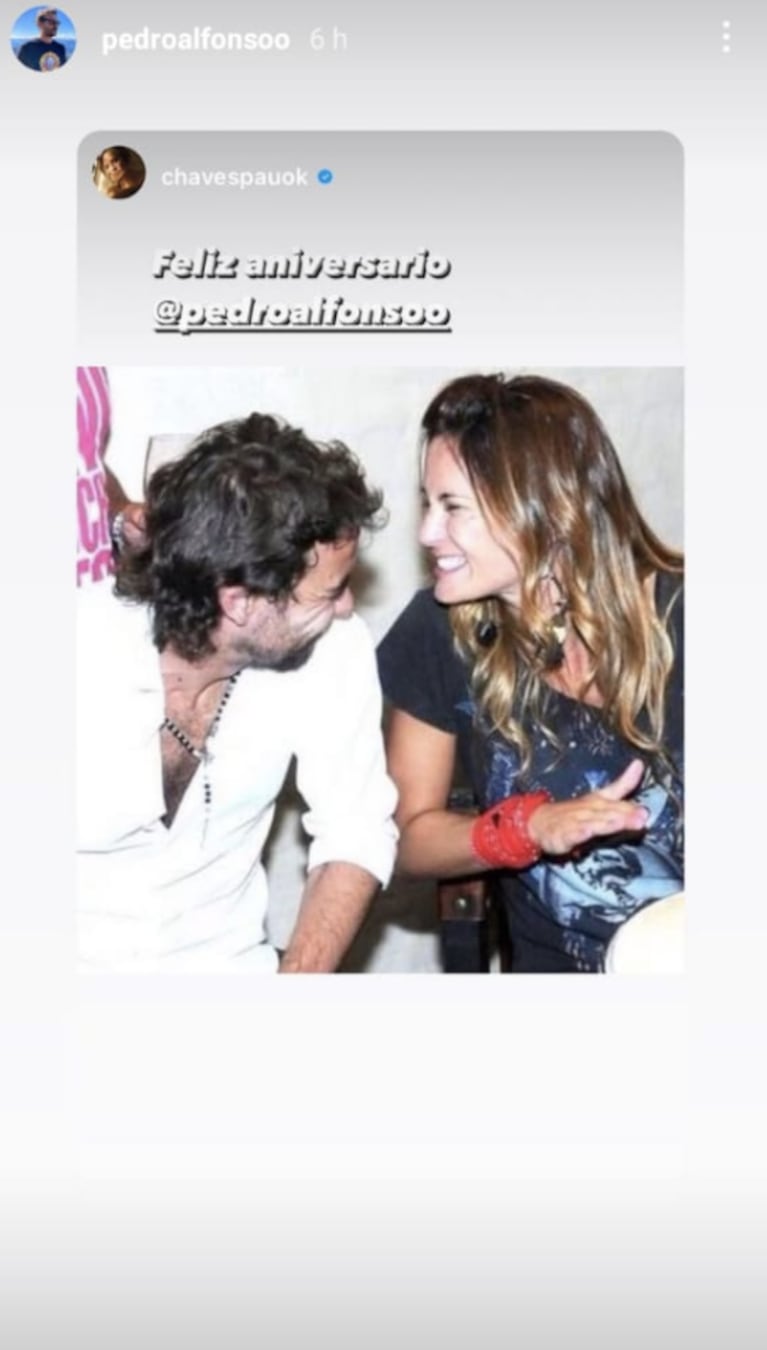 Así reaccionó Pedro Alfonso ante un posteo de Paula Chaves por el aniversario de la pareja: "La referencia no es aventura igual hijos, ¿no?"