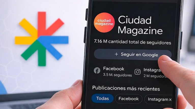 Así se sigue a Ciudad Magazine en Google (imagen realidad con IA mediante una captura de Google)