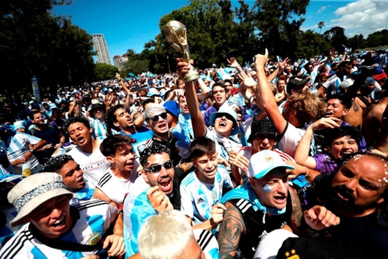 Así se vivió la final del Mundial Qatar 2022 entre Argentina y Francia alrededor del Mundo: todas las fotos