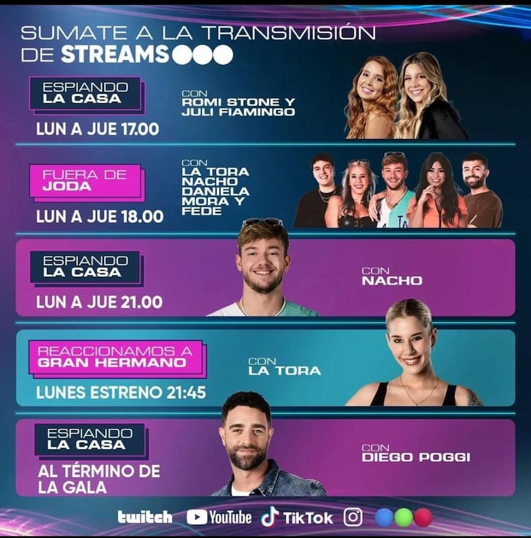 Así serán las transmisiones de Gran Hermano en streams