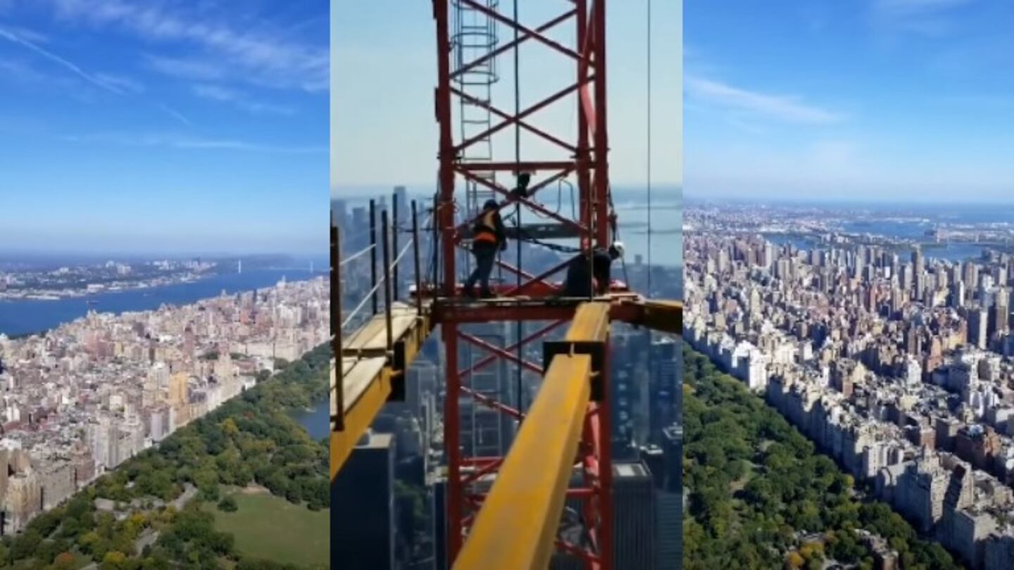 Así son las vistas de un obrero de la construcción en un rascacielos de la ciudad de Nueva York