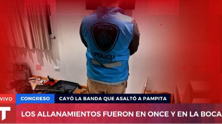 Atraparon a la banda que robó la casa de Pampita. Captura: TN