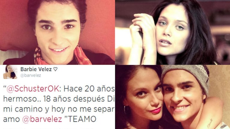 Augusto Schuster y Barbi Vélez, súper enamorados (Fotos: Twitter).