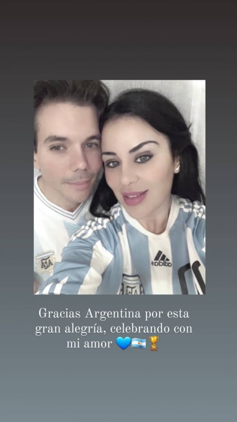 Axel Caniggia, el hermano "bajo perfil" de Charlotte y Axel, celebró el triunfo de Argentina en el Mundial