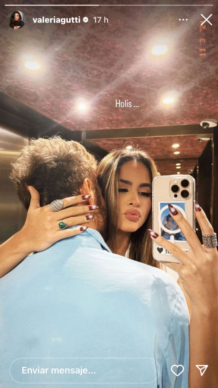 Axel y Valeria Gutiérrez oficializaron su romance (Foto: captura de Instagram).