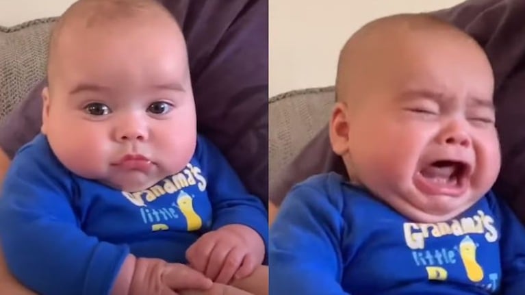 Baby Yoda vs morcilla apretada: Este bebé reacciona a los comentarios de su tía y su abuelo sobre su aspecto