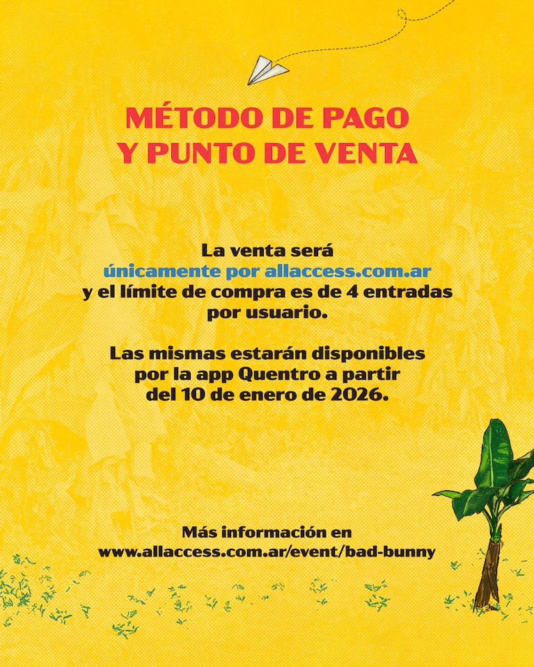 Bad Bunny en Argentina: arranca la preventa y venta de entradas