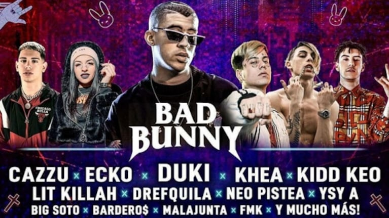 Bad Bunny, en Argentina: encabezará Buenos Aires Trap en el Hipódromo Argentino